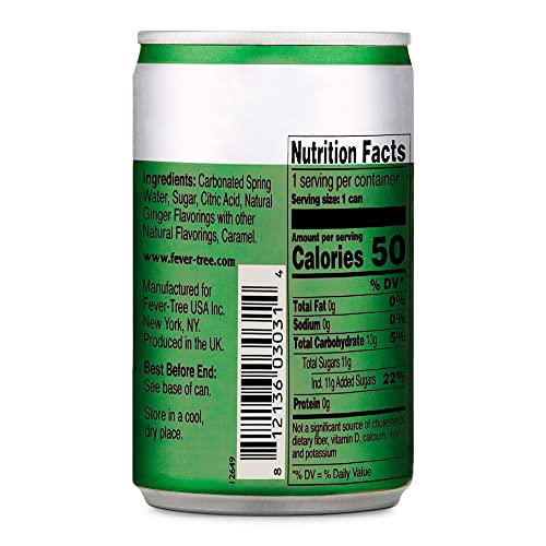 Fever-Tree Premium Ginger Ale, No Artificial Sweeteners, Flavorings Or Preservatives, 5.07 Fl Oz (Pack Of 24) #TOP5