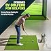 GoSports Golf Hitting Mat - PRO 5 x 4 ft - 15 mm Artificial Turf Training Mat for Indoor/Outdoor Swing Practice, Includes 3 Rubber Tees