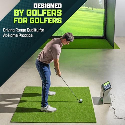 GoSports PRO Golf Hitting Mats for Indoor/Outdoor Practice – Choose Size – Turf Driving Range Mats for Golf Simulators and Practice - Image 3