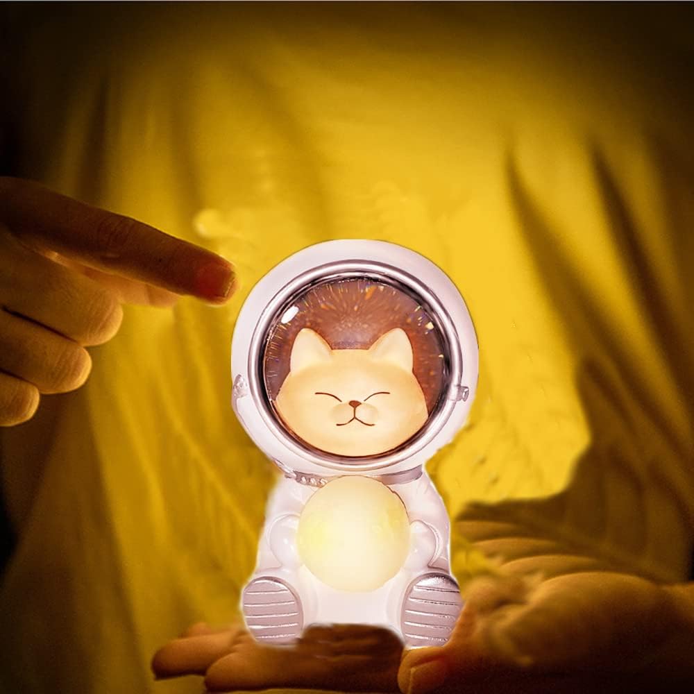 BODYMART Animal Night Light for Kids, Cat Night Light, Cute Astronaut Night Light for Boys Girls, Xmas Gift for Kids, Birthday Gift for Kids, Night Light for Kids Room Decoration (cat)