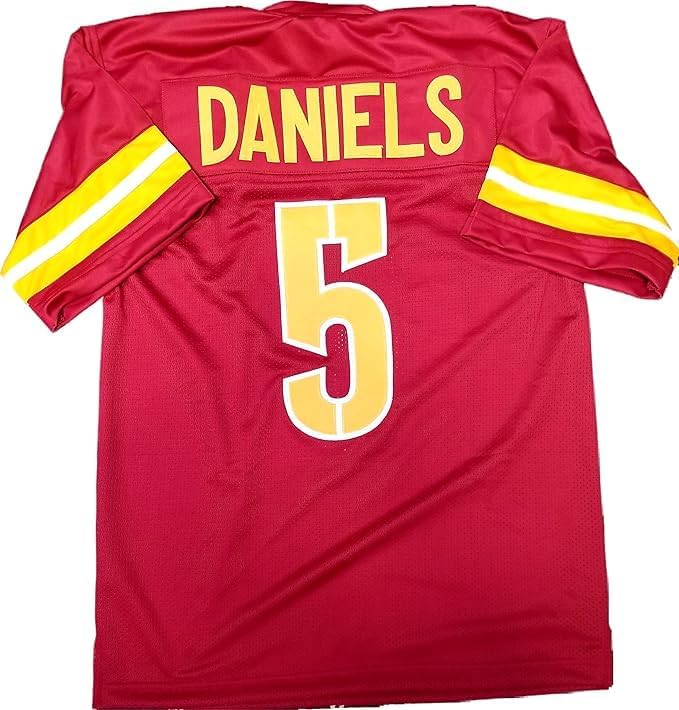 Custom Stitched Jayden Daniels Youth Jersey Size Youth Small Maroon