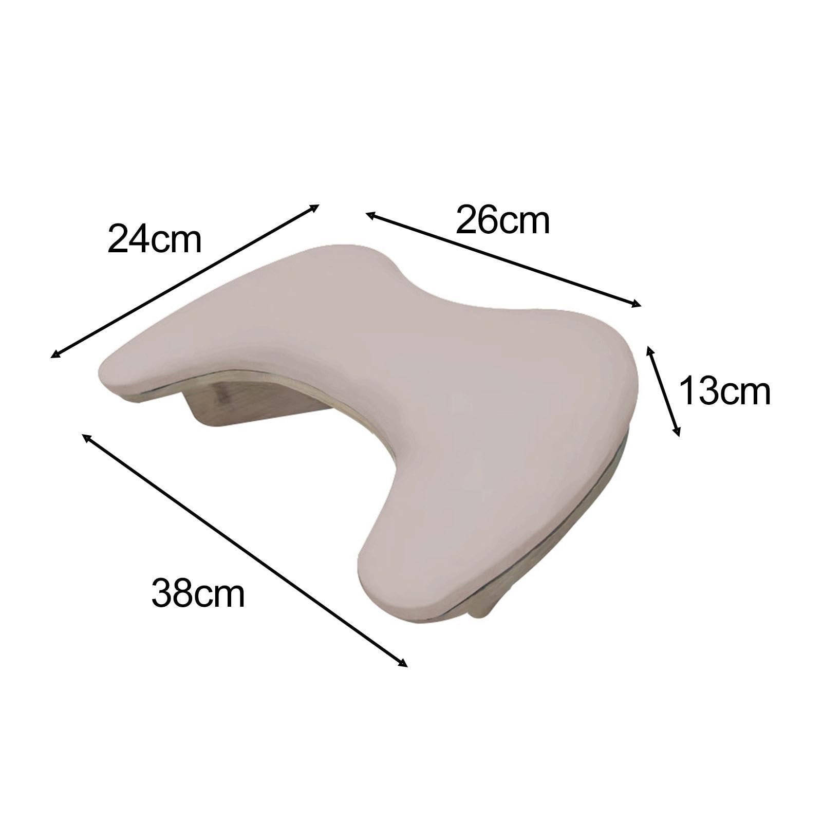 Cuscino poggiabraccia per unghie in legno a forma di U per manicure domestica salone di bellezza caffè 38 x 26 x 13 cm