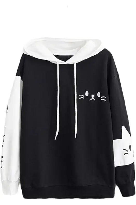 CORIRESHA Japanese School Girl Cute Cat Ear Hooded...