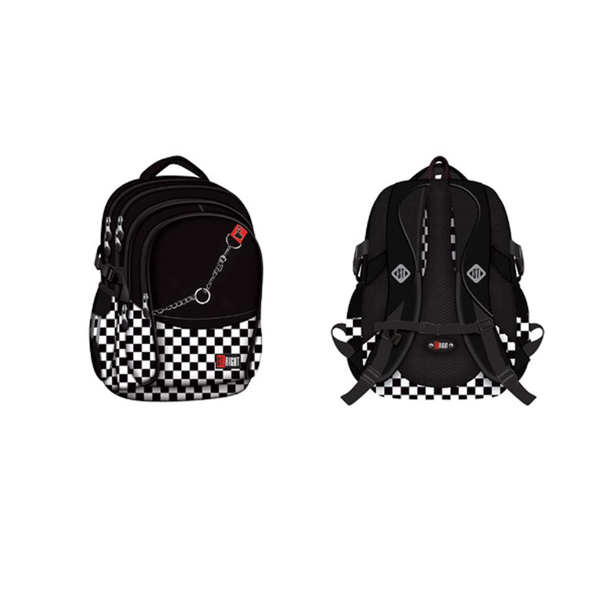 Sac ST.RIGHT K-pop Chain BP01 multicolore idéal pour les cours et les loisirs