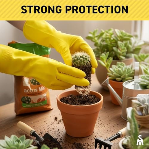 SteadMax 3/6 Pairs Cleaning Gloves, Reusable Natural Rubber Dish Gloves, Non-Slip Gloves for Kitchen and Household - Image 5