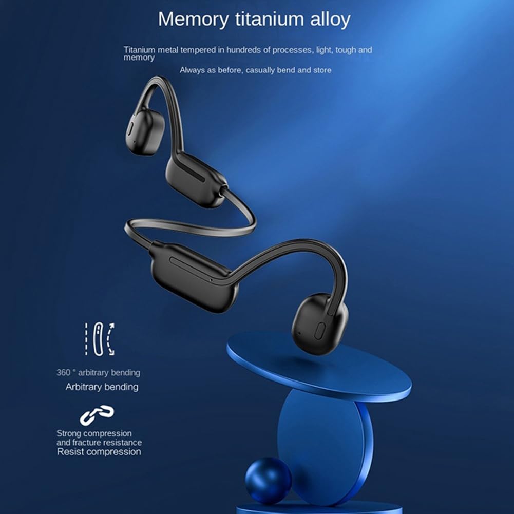 Osmond Auriculares de conducción ósea para natación, IPX8, impermeables, 32 GB, deportivos, inalámbricos, Bluetooth 5.2