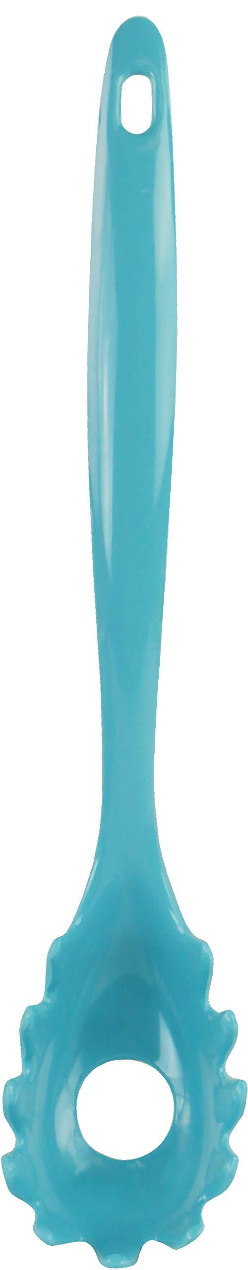 Spaghetti Spoon, Pasta Server, Fork with Ergonomic Handle, Heat Resistant, BPA Free,11.5 inch Melamine Utensil by Reston Lloyd,Turquoise