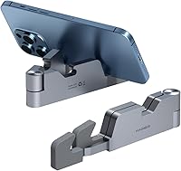 Vista 1 de Hagibis Cell Phone Stand for Desk, 4 in 1 Foldable Aluminum Portable Travel Phone Holder with Bottle Opener, Box Opener, Ruler for iPhone 16 15 14