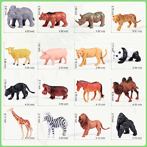 Jiabeibao Toys 16 Pieces Realistic Animals Playset thumb #1