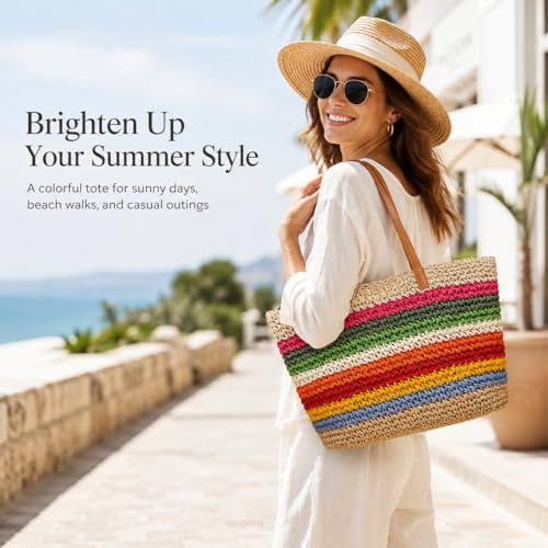 Bolso Tote de algodón tejido a mano QZUnique miniatura 6
