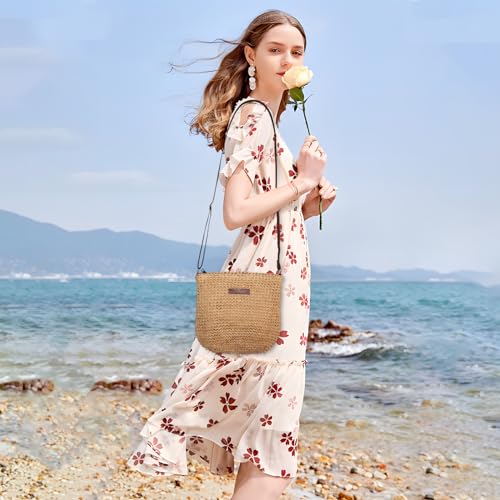 Straw Bag for Women Small Summer Beach Crossbody Bag Boho Handmade Weave Shoulder Handbags Purse for Vacation Travel2