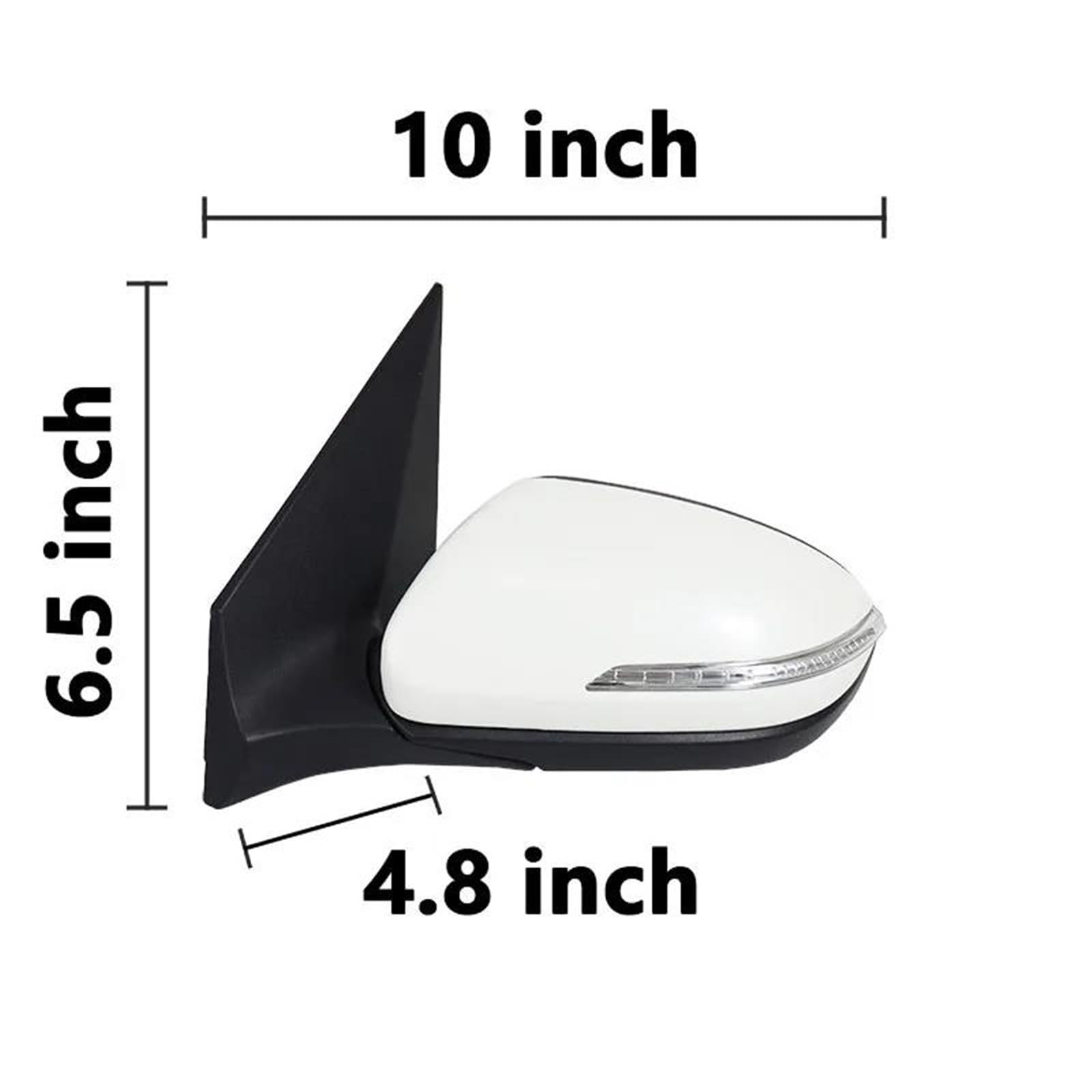Voiture Miroir Ensemble De Rétroviseurs Extérieurs Pour Hyundai I20 I 20 2016-2017 5,6,8 Broches Avec Clignotants Intégrés. Rétroviseur Latéral Gauche Droit Retroviseur(Blanc,8 broches à droite)