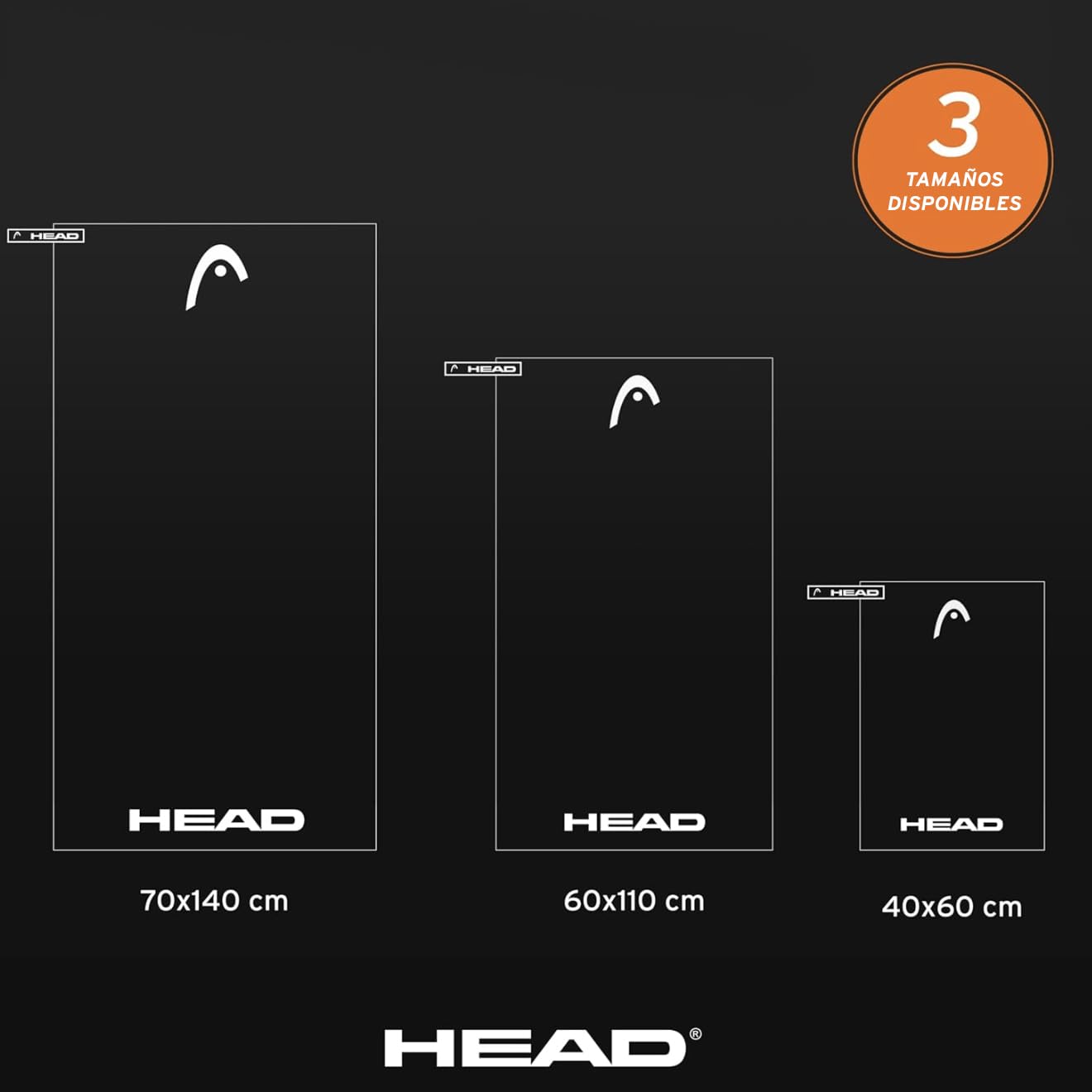 Head Active - Toalla Microfibra con Elástico, Toalla Baño Ideal como Toalla Gimnasio Hombre Mujer Suave Ligera Secado Rápido, Toallas Baño Absorbente Ahora Espacio, Toallas Lavabo y Gym Multiuso — view 5