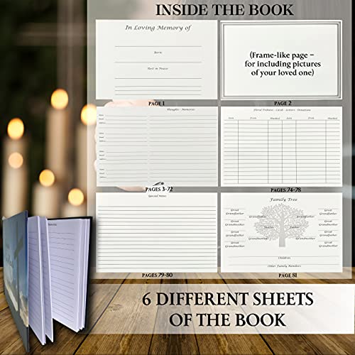 JC Classics Memory Book for Funeral, Cross - Image 2