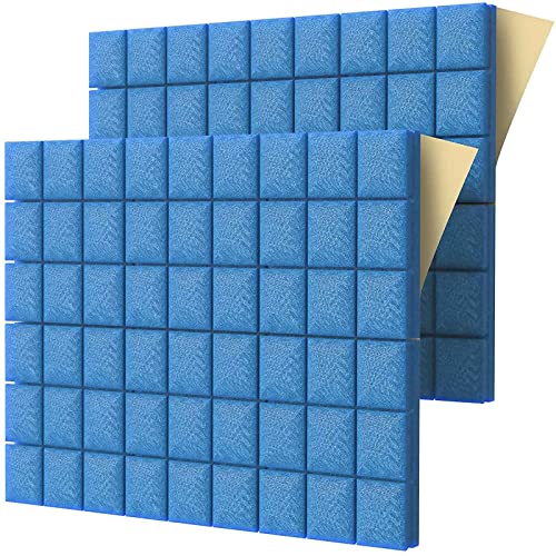 Hochdichtem Akustikschaumstoff Platten, 12 Stück Akustikschaumstoff, Schall dämmung, einfaches Anbringen und Entfernen für Podcasts, Aufnahmestudios, Büros(30x30x5cm)