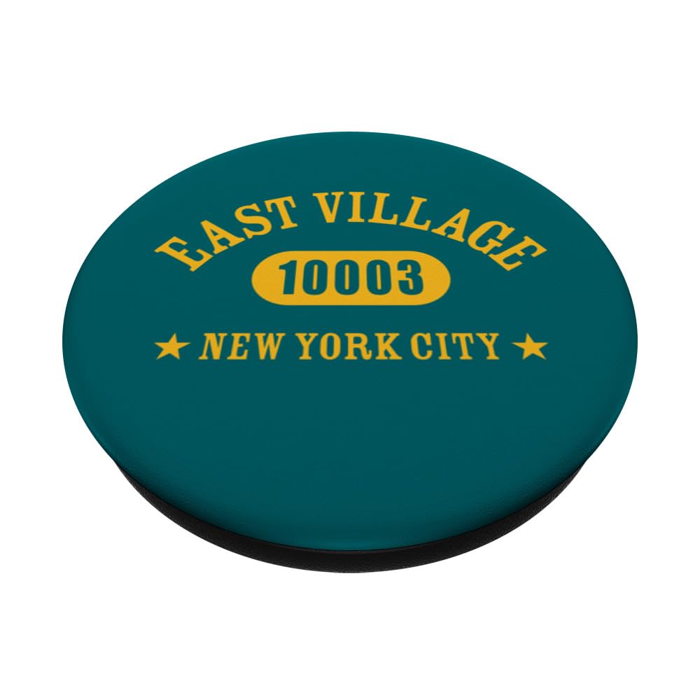 EAST-VILLAGE NEW YORK CITY 10003 / NYC Athletic Design PopSockets Swappable PopGrip, Black - Image 2