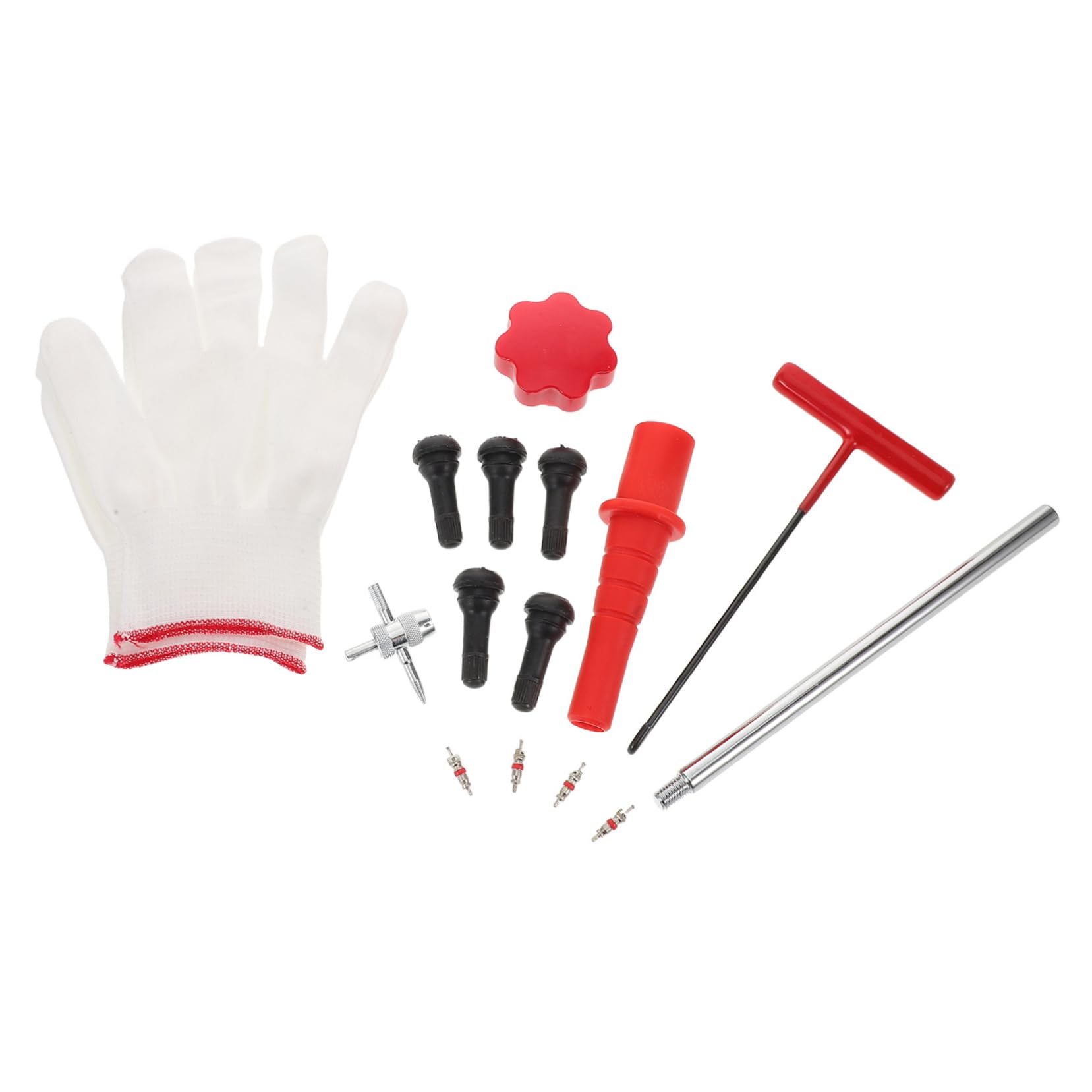 STOBAZA 1 Set Tire Repair Tool Kit Valve Core Remover Installation Tool for Motorcycle Bicycle Compact Portable for Quick Tire Repairs