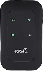 Hotspot móvel WiFi 4G 5G, Hotspot WiFi portátil de alta velocidade de 300 Mbps, 10 dispositivos conectados, Roteador móvel LTE com tela colorida de LED e slot para cartão SIM