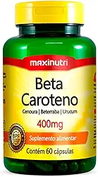 Beta Caroteno 400mg - 60 Cáps, Maxinutri