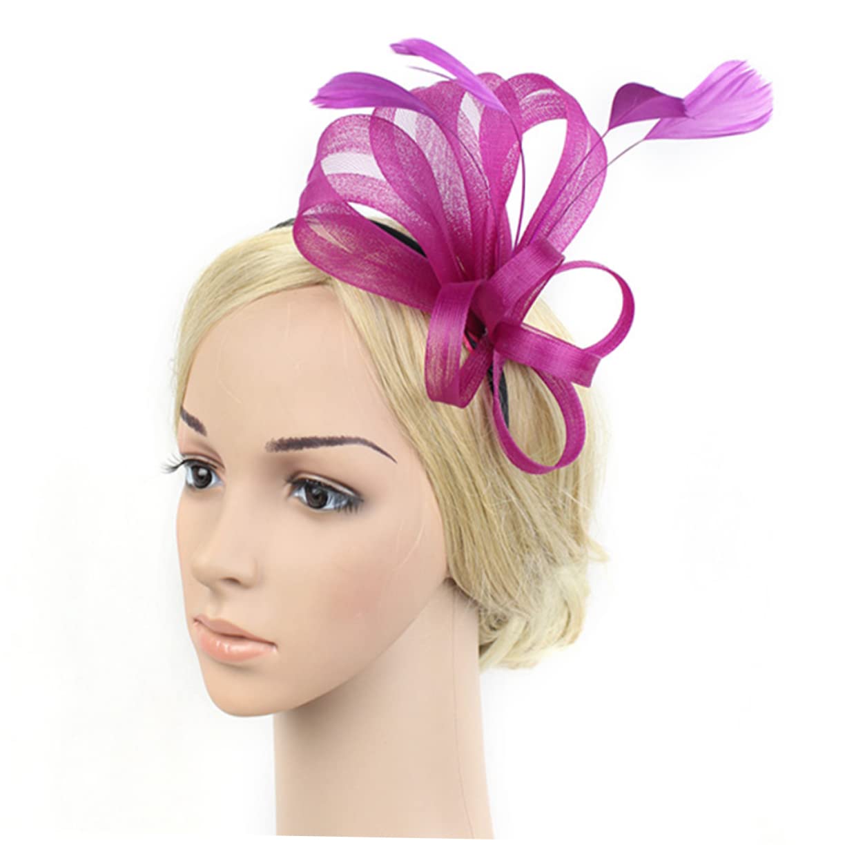 Abaodam 4pezzi Fascinator Elegante Con Piume e Rete Per Eventi Cappello Decorativo Da Cerimonia e Tea Party Per Donne Accessorio Per Comfort Assicurato e Design Unico