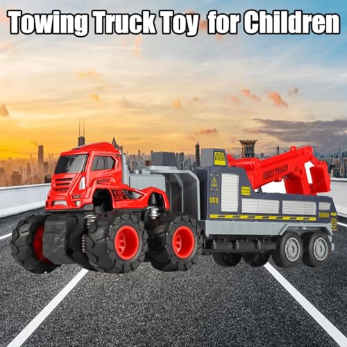 Image of FunBlast Towing Trucks Toy - Diecast Rescue Trailer Toy for Children, 1:43 Scaled Model Pull Back Tow Truck Toys for 3+ Year Old Kids, Boys, Metal Truck for Kids (1 Pc;Random Color)