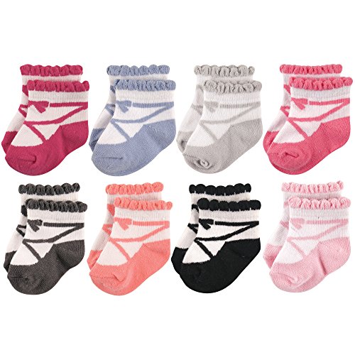 Image of Hudson Baby Baby Girls' Cotton Rich Newborn and Terry Socks