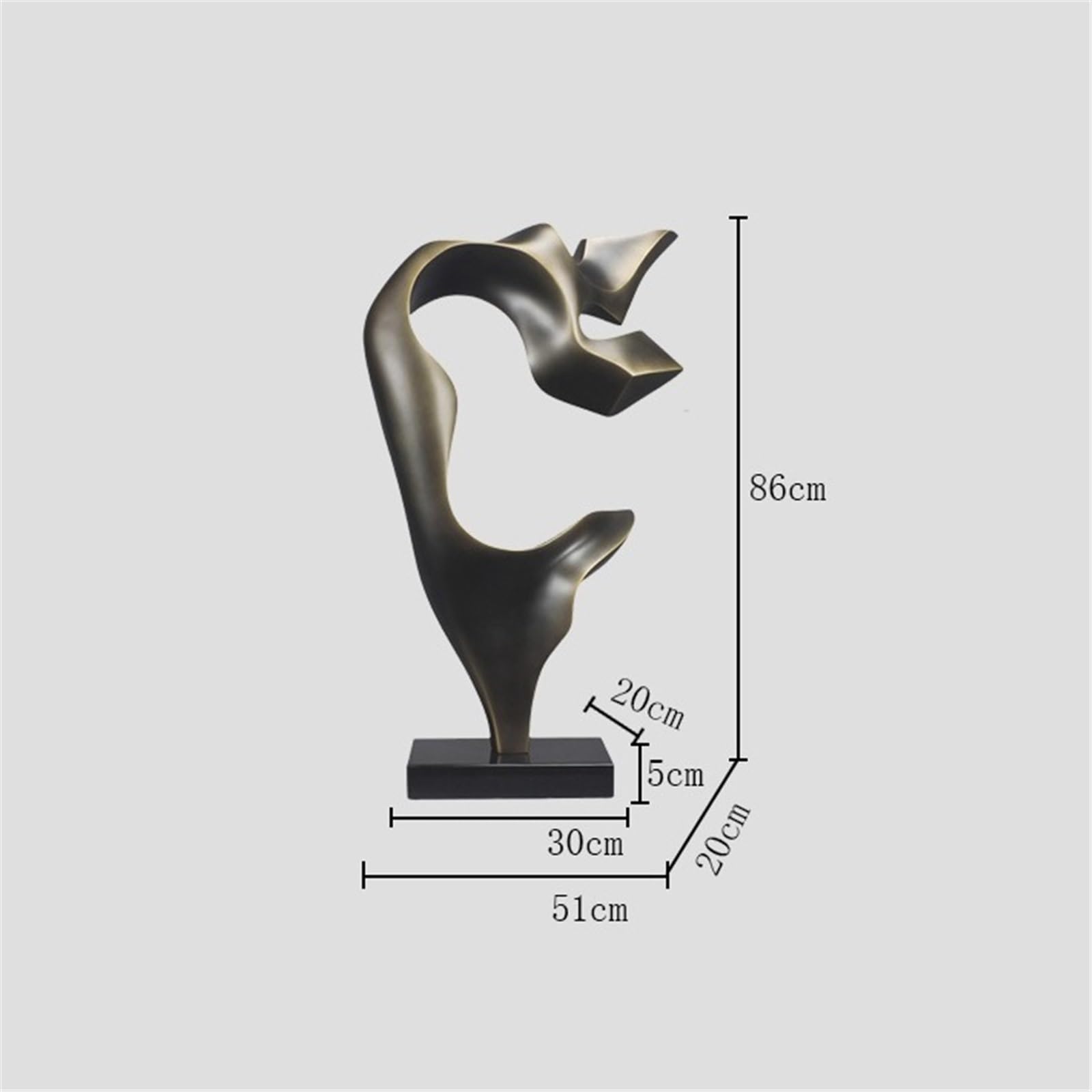 Grafika Abstrakcyjna rzeźba artystyczna ozdoba do salonu i przedpokoju, luksusowy wystrój domu Statua