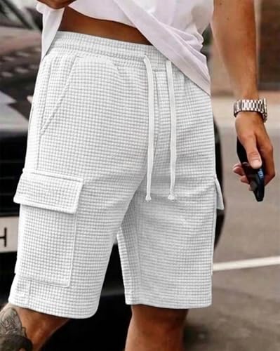 Image of AUSK Classic Relaxed Fit Cargo Stretch Shorts for Mens| Half Pant Cargo Shorts with Pockets | Casual Shorts for Mens