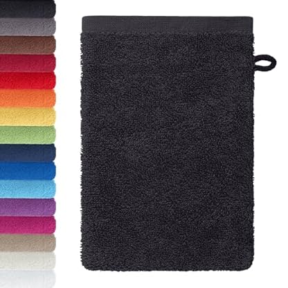 AR Line 4er Pack zum Sparpreis, Frottier Handtuch-Serie - in 7 Größen und 16 Farben 100% Baumwolle 500 g/m², 4er Pack Waschlappen (15x21 cm) in Schwarz – Bild 5