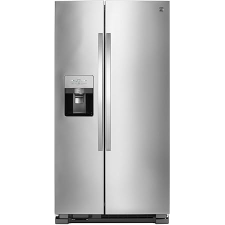 Kenmore 36" Side-by-Side Refrigerator with Ice System and 25 Cubic Ft. Total Capacity, Stainless Steel