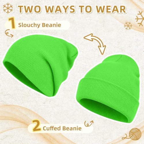 Image of ZOORON Beanie for Men Women Slouchy Winter Beanie Hats Cuffed Skull Caps