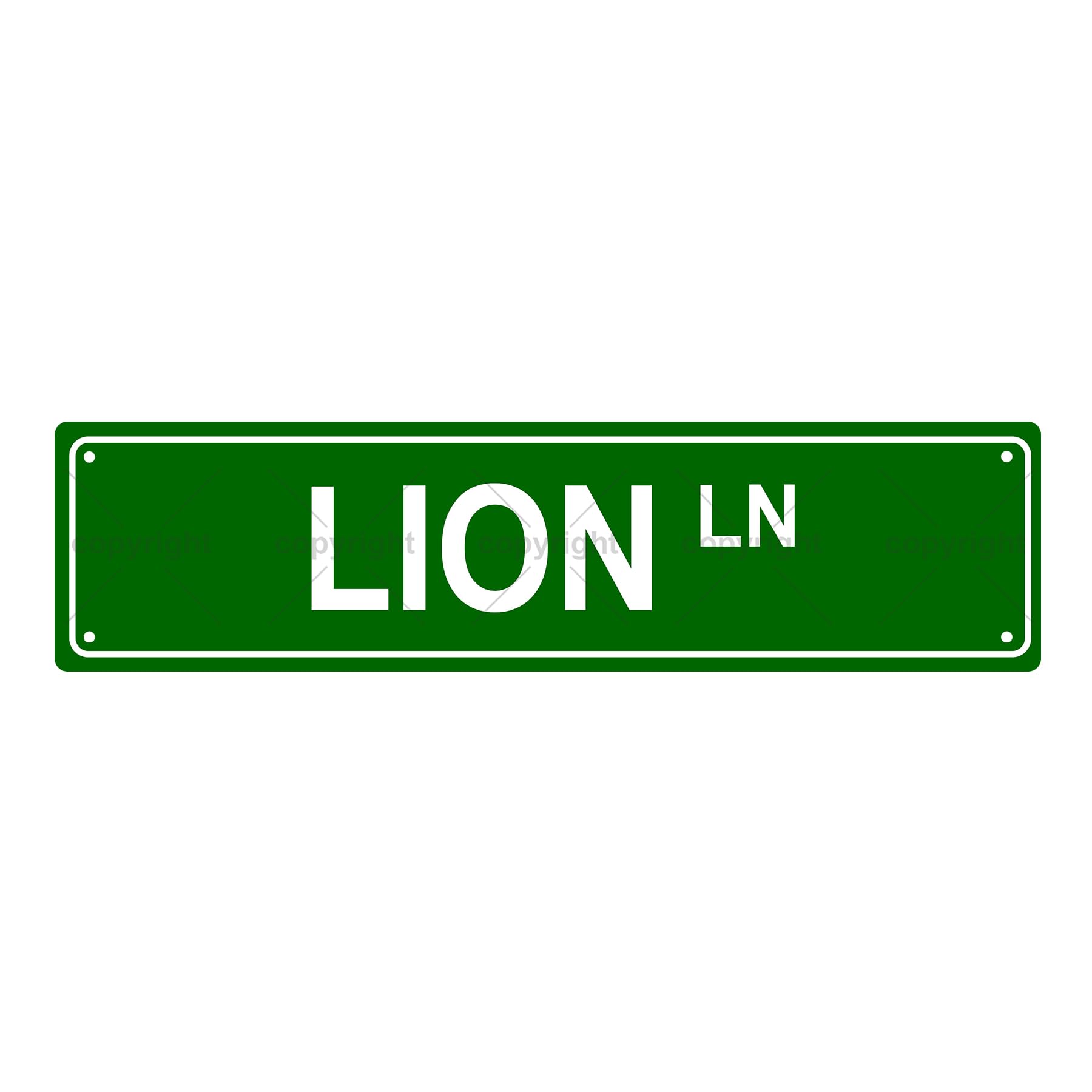 Lion Ln Animal Metal Tin Street Sign Bar Cafe Garage Cave Home Room Wall Bathroom Farmhouse Garden Porch Patio Decor,4x16 Inch