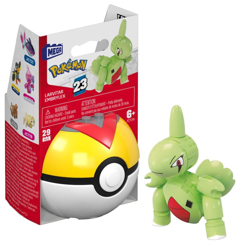 Los Entrenadores Pokémon se divertirán al máximo con esta figura armable de Larvitar