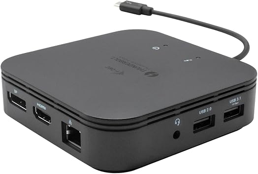 i-tec Thunderbolt 3 Travel Dock Dual 4K Display 60W Charging Portable Laptop Hub, Windows, MacBook Air, MacBook Pro, 1x USB 3.1, 1x USB-C PD, 1x USB 2.0, Gigabit Ethernet 1x DisplayPort, 1x HDMI