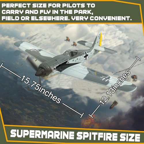Image of RC Plane 4 Channel RC Airplane FW190 Ready to Fly with Upgraded Xpilot Stabilization System & One Key Aerobatic, Remote Control Airplanes for Beginners Adult