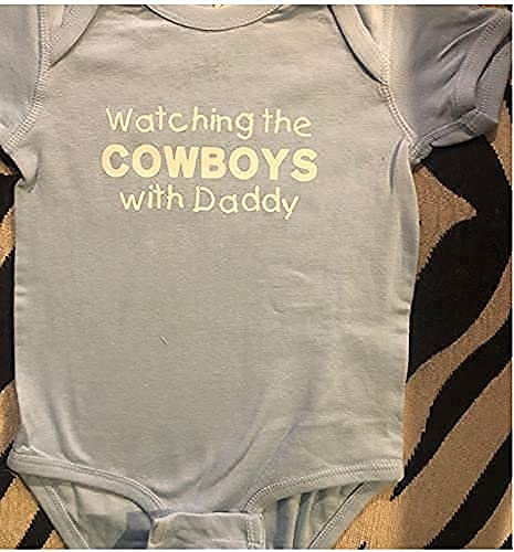 watching the Cowboys bodysuit baby onesie ® football infant one piece little fan3