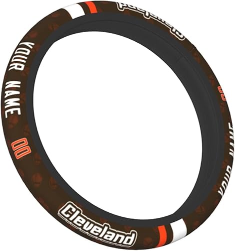 Miniatura 3 de Cleveland - Fundas personalizadas para volante de automóvil, con número de nombre personalizado, antideslizantes, absorción de sudor, accesorios
