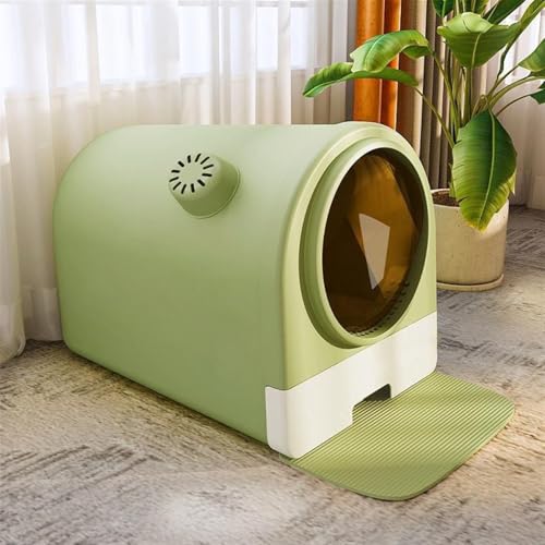 Arenero cerrado para gatos con tapa y bandeja deslizante miniatura 7
