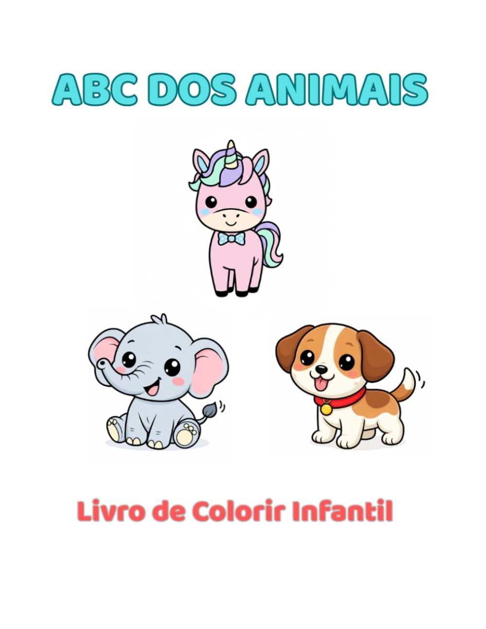 ABC dos Animais: Livro de Colorir Infantil