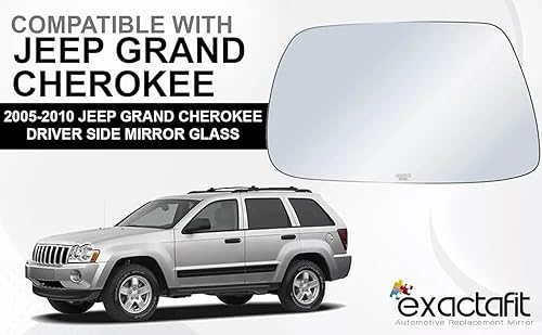 Miniatura 5 de exactafit 8910L - Reparación de cristal para espejo lateral del conductor compatible con Jeep Grand Cherokee 2005, 2006, 2007, 2008, 2009, 2010