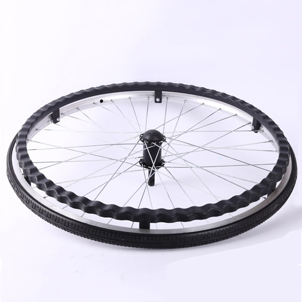 Ruedas de Repuesto para sillas de Ruedas, 2 Piezas, neumáticos sólidos no neumáticos de 24 x 1 3/8, Ruedas traseras para sillas de Ruedas, Conjunto de Ruedas traseras de 24 Pulgadas para SIL