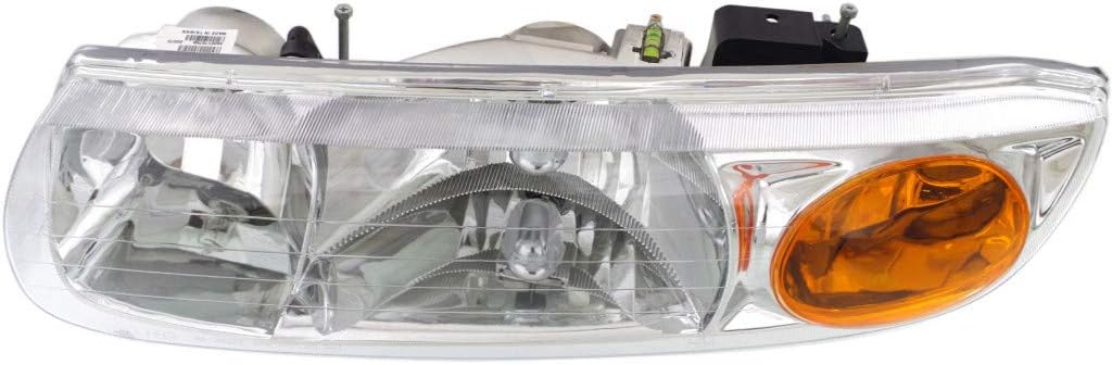 CarLights360: For Saturn SL2 Headlight Assembly 2000 2001 2002 Driver Side w/Bulbs DOT Certified Replacement For GM2502206