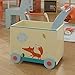 Labebe Baby Walker with Wheel, Fox Printed Wooden Push Toy, 2-in-1 Wooden Activity Walker for Baby 1-3 Years, Baby Wagon/Infant Baby Walker Wagon/Baby Learning Walker/Push Pull Toy/Walk Walker