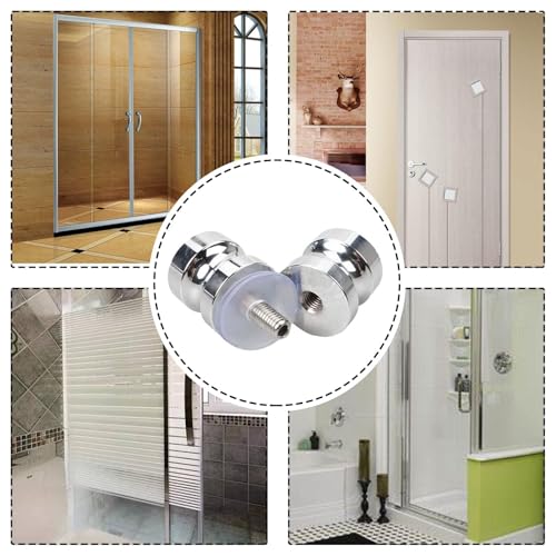 Xiciki 1 Stück Duschtür Griffe,Zylindrisch Duschtür Griff,Türknauf Drehbar,Hochwertiger Duschtürknopf aus Aluminiumlegierung,Glastür Griff für Badezimmer und Glastüren