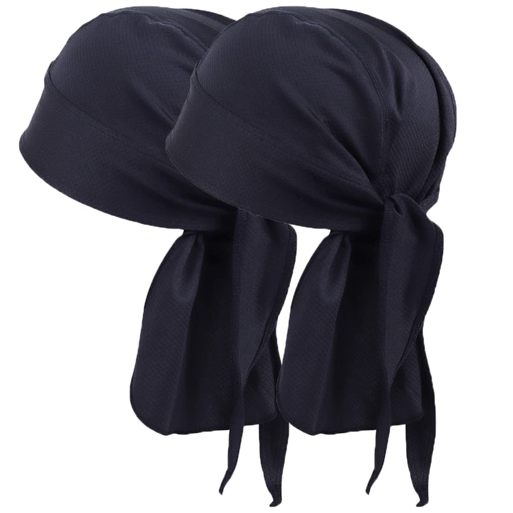 FORBUSITE Dew Rag Doo Rag Du Rag Sweat Wicking Beanie Skull Cap for Men Women