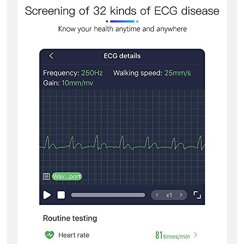 Zks Fitness Tracker, Touch-Display EKG-Eignung-Uhr Wasserdicht IP67 Smartwatch Mit Herzfrequenz-Blutdruckmessgerät Und Pedometer – Bild 3
