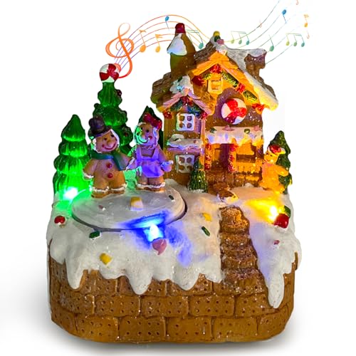 Village de Noël avec éclairage, ville de Noël avec éclairage et musique, village de Noël, maison de Noël éclairée, maisons de Noël éclairées, décoration de Noël pour les maisons, paysage d’hiver