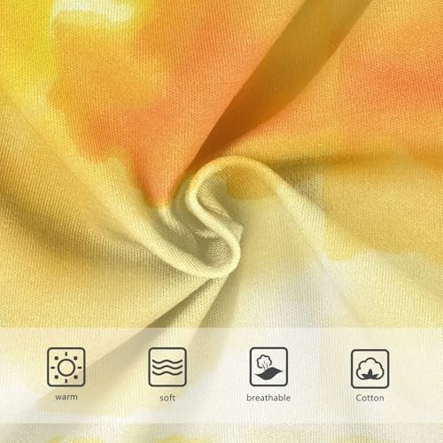 Joisal Orange Yellow Watercolor Girl Panties Cute Girls Underwear Toddlers Cotton Aesthetic Briefs Undies Kids 2t3