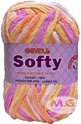 Image of M.G ENTERPRISE Knitting Yarn Thick Chunky Wool, Softy Pink 150 gm Best Used with Knitting Needles, Crochet Needles Wool Yarn for Knitting. by M.G ENTERPRIS D FA