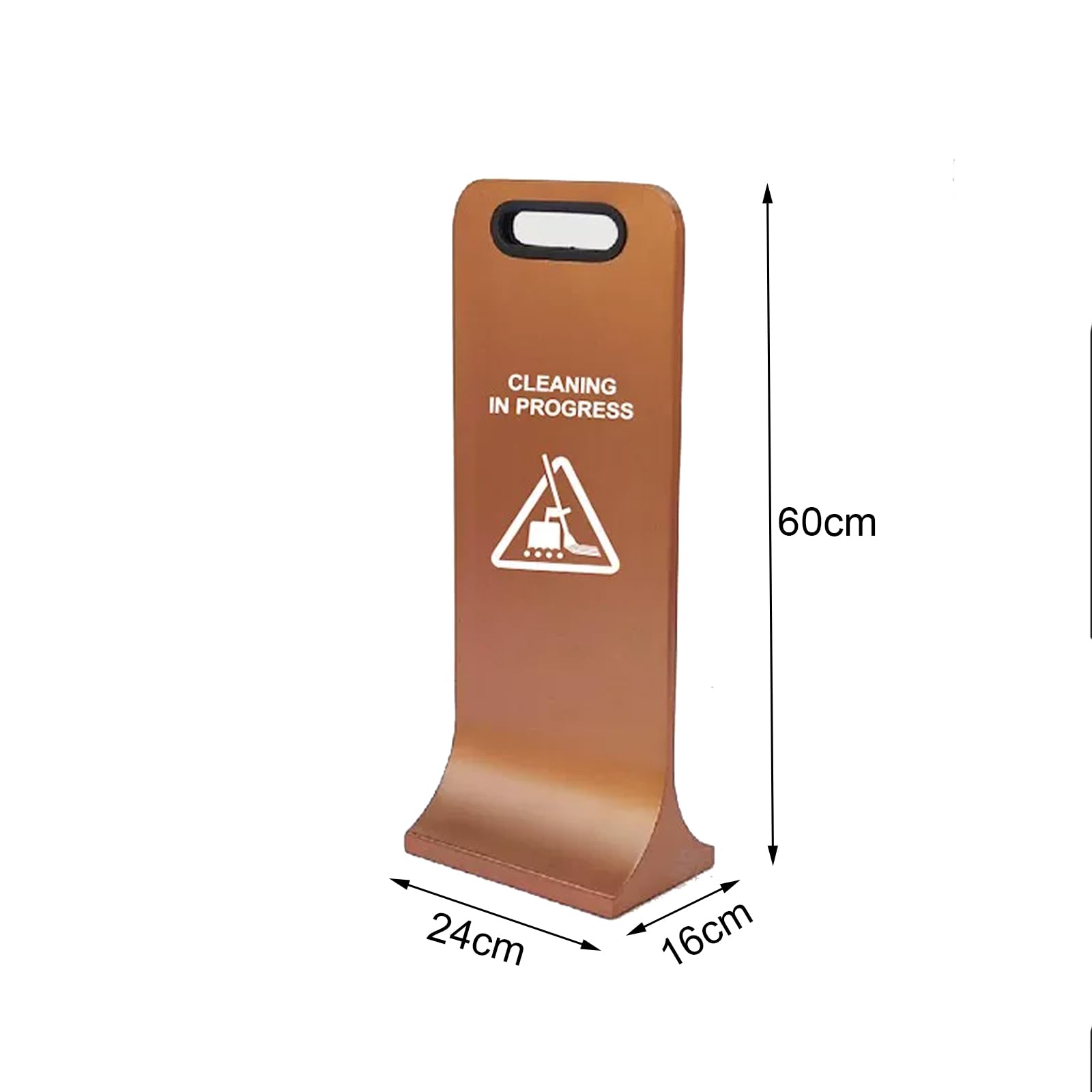 Señal de suelo mojado de alta resistencia - Señal de seguridad de 60 cm de alto para limpieza continua, con base antideslizante, para uso comercial y público golden
